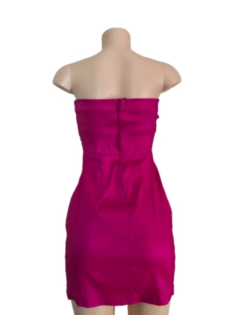 Strapless Hot Pink Dress Size S - Picture 2 of 7